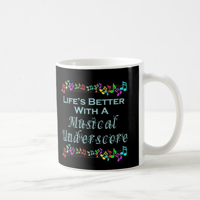 Musikalische Unterstreichens-Tasse Kaffeetasse (Rechts)