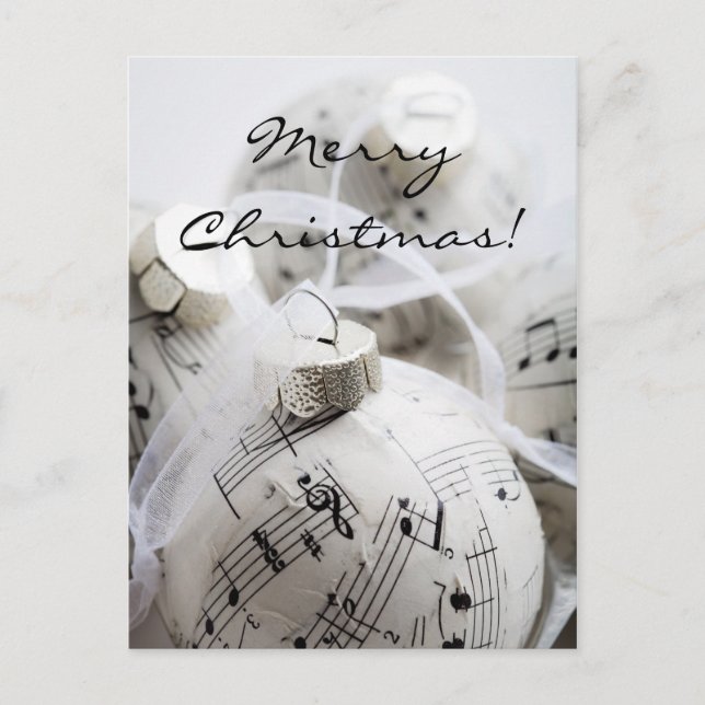Musikalische Weihnachtskarte Feiertagspostkarte (Vorderseite)