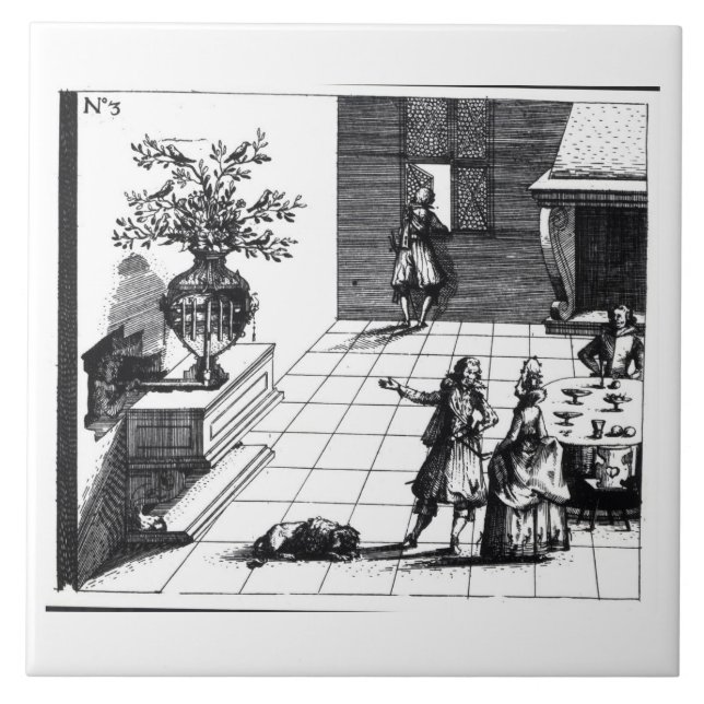 Musikalischer Baum des Vogelliedes, erschienenes Fliese (Vorderseite)