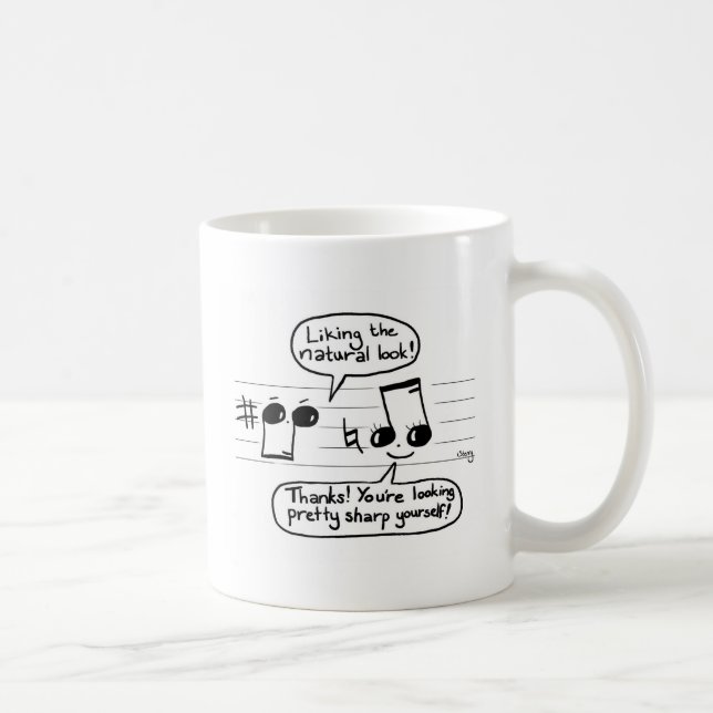 Musikalischer Humor-Cartoon Kaffeetasse (Rechts)