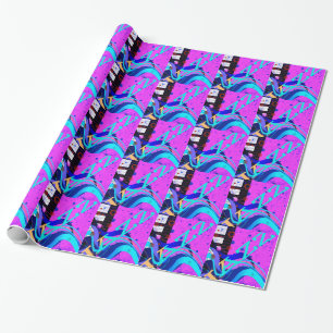 Musikalischer Jazz-Art-Hintergrund Geschenkpapier