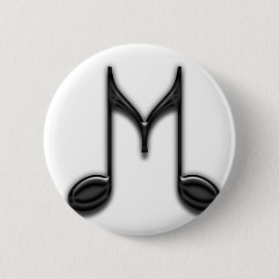 Musikalischer "m-" Buchstabe Button