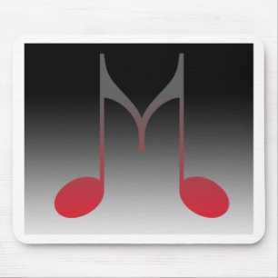 Musikalischer "m-" Buchstabe Mousepad