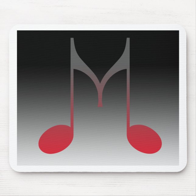 Musikalischer "m-" Buchstabe Mousepad (Vorne)