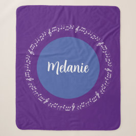Musikalischer Sherpa-Blanket - individueller Name Sherpadecke