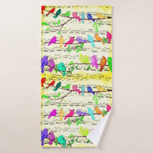 Musikalisches Birds-Badehandtuch-Set Badhandtuch Set