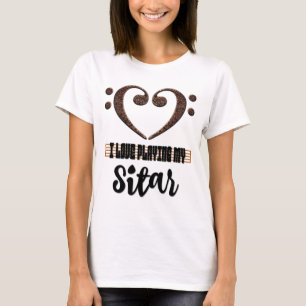 Musikalisches Herz in Bassschlüssel - Ich liebe es T-Shirt