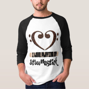 Musikalisches Herz Liebe Bassschlüssel beim Spiele T-Shirt