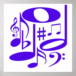 Musikalisches lila Plakat