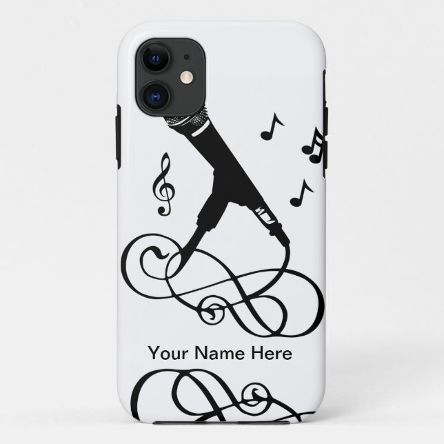 Musikalisches Musiker-Musikmikrofon des Sängers Case-Mate iPhone Hülle (Rückseite)