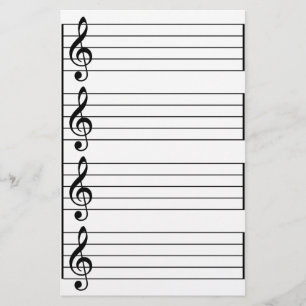 Musikalisches Personal-Höhengclef-Schwarzweiss Briefpapier