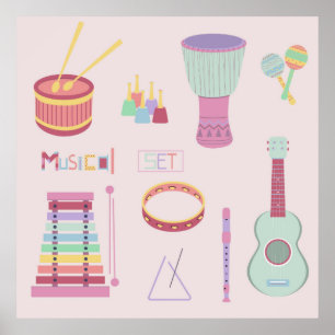 musikalisches Set Poster