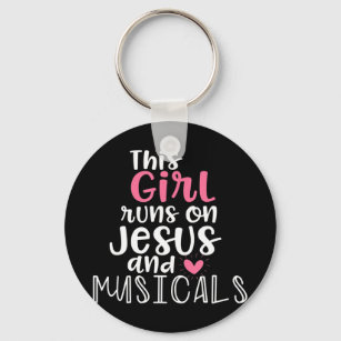 Musikalisches Theater Geschenke Teen Girl läuft au Schlüsselanhänger