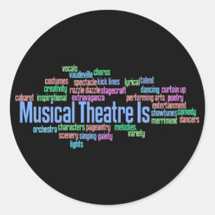 Musikalisches Theater ist Aufkleber