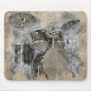 Musikaltrommel-Set. Mousepad