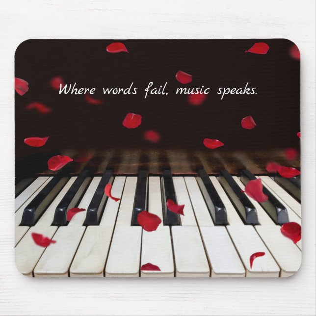 Musikangebot auf der Maus-Tastatur für Klavier Mousepad (Vorne)