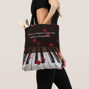 Musikangebot auf der Piano Keys Tote Tasche