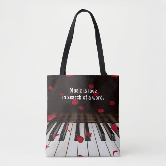 Musikangebot auf der Piano Keys Tote Tasche (Vorderseite)