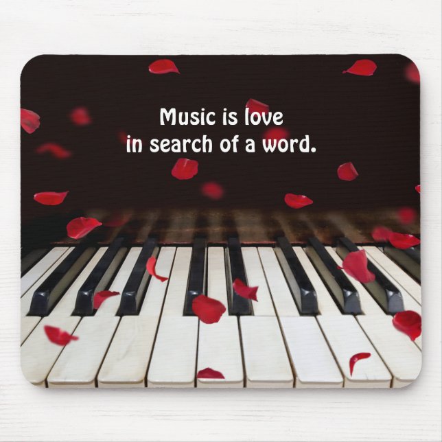 Musikangebot zu Klaviertasten Mousepad (Vorne)