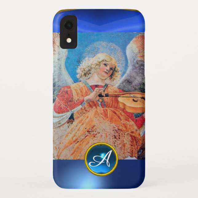 MUSIKANGEL, Blue Saphir Monogramm Case-Mate iPhone Hülle (Rückseite)
