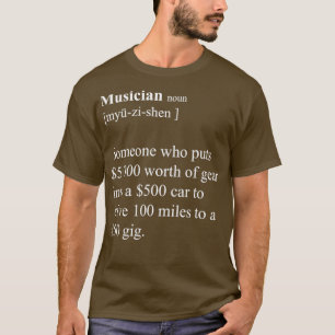 Musikanisch lustige Definition weiße Version T-Shirt