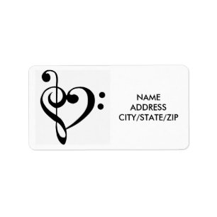 ***MUSIKANISCHE HINWEISE FÜR HERZ*** KENNZEICHNUNG ADRESSAUFKLEBER