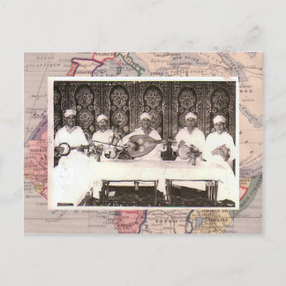 Musikanische Morrocan Postkarte