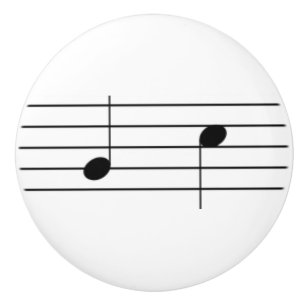 Musikanmerkung - Viertelanmerkungen oder Crotchets Keramikknauf