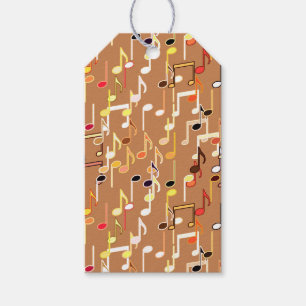 Musikanmerkungen drucken - Caramel Tan, Multi Geschenkanhänger