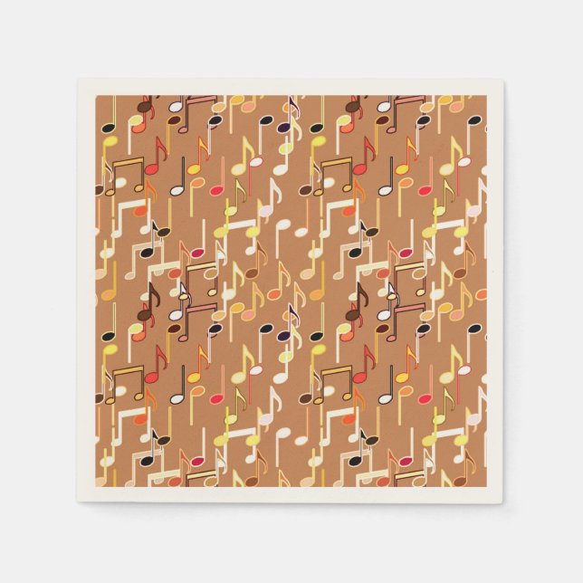 Musikanmerkungen drucken - Caramel Tan, Multi Serviette (Vorderseite)