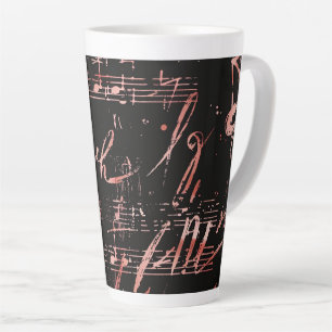Musikannahmen in Rose Gold große Tasse