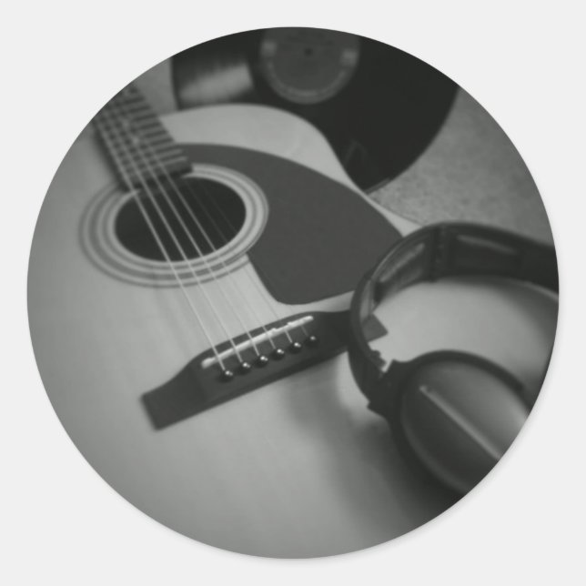 Musikaufkleber Runder Aufkleber (Vorderseite)