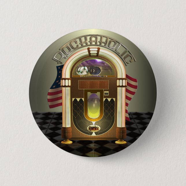 Musikautomat Rockaholic Knöpfe Button (Vorderseite)