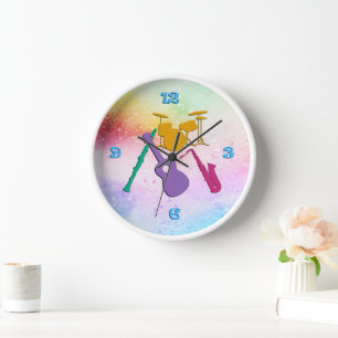Musikband-Retro-Design Uhr