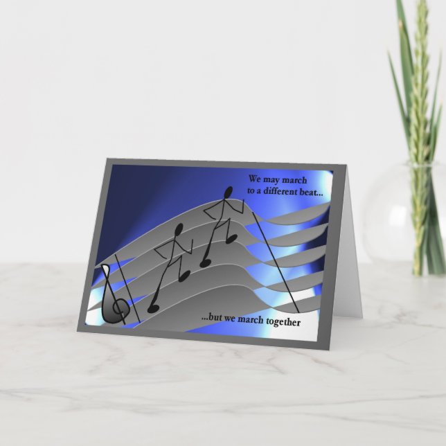 Musikbezogene Grußkarten Karte (Vorderseite)