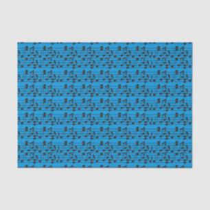 Musikblatt blau und schwarz seidenpapier