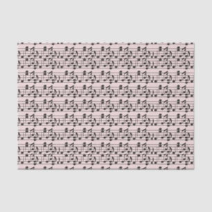 Musikblatt rosa und schwarz seidenpapier