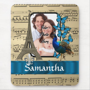 Musikblatt und hübsches Paris Mousepad