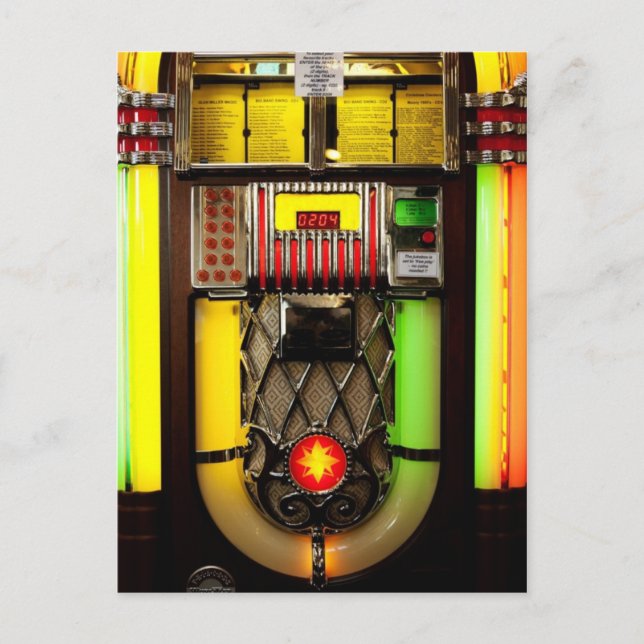 Musikbox Postkarte (Vorderseite)