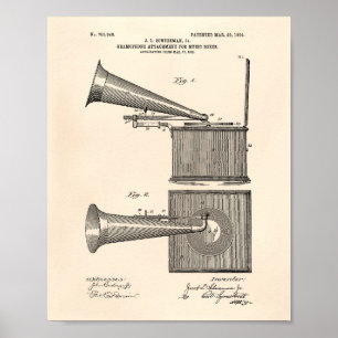 Musikboxen 1904 Patentkunst alte Peper Poster