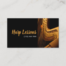 Musikbusiness-Karte für Harp-Lektionen