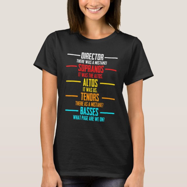Musikchor - Musikerschätzungstheaterdirektor T-Shirt (Vorderseite)