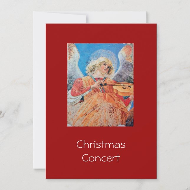 MUSIKCHRISTMAS ANGEL FEIERTAGSKARTE (Vorderseite)