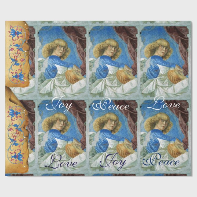 MUSIKCHRISTMAS ANGEL, JOY FRIACE LIEBE PARCHMENT GESCHENKPAPIER (Flach)