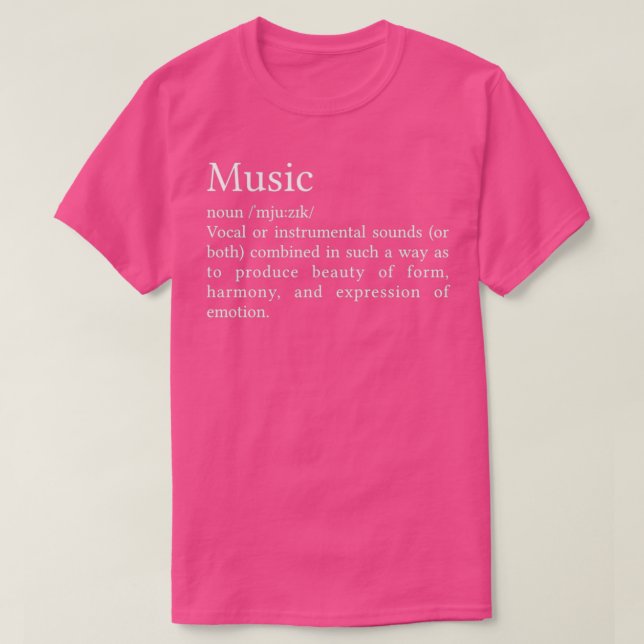 Musikdefinition T-Shirt (Design vorne)