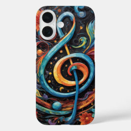 Musikdreifach-Taste in mehrfarbiger Abdeckung iPhone 16 Hülle