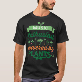 Musikenthusiasten mit Veganem Geschenk von Pflanze T-Shirt