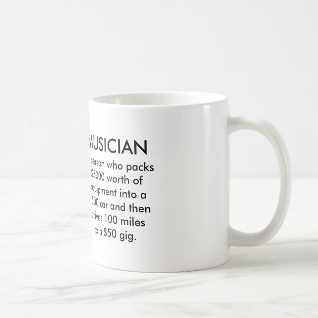 Musiker definieren Tasse (Rechts)