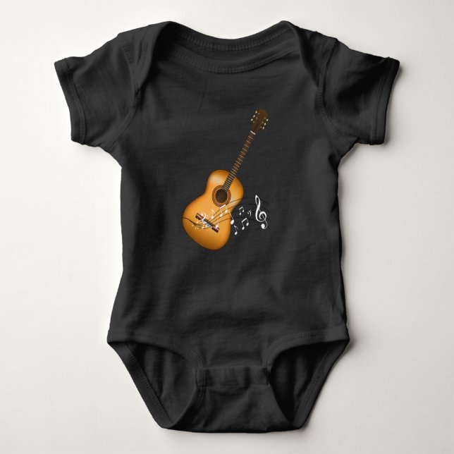 Musiker der akustischen Gitarre Baby Strampler (Vorderseite)