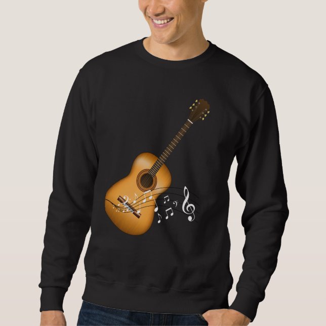 Musiker der akustischen Gitarre Sweatshirt (Vorderseite)